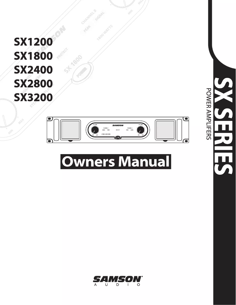 Page n°1 - Manuel utilisateur Samson SX3200
