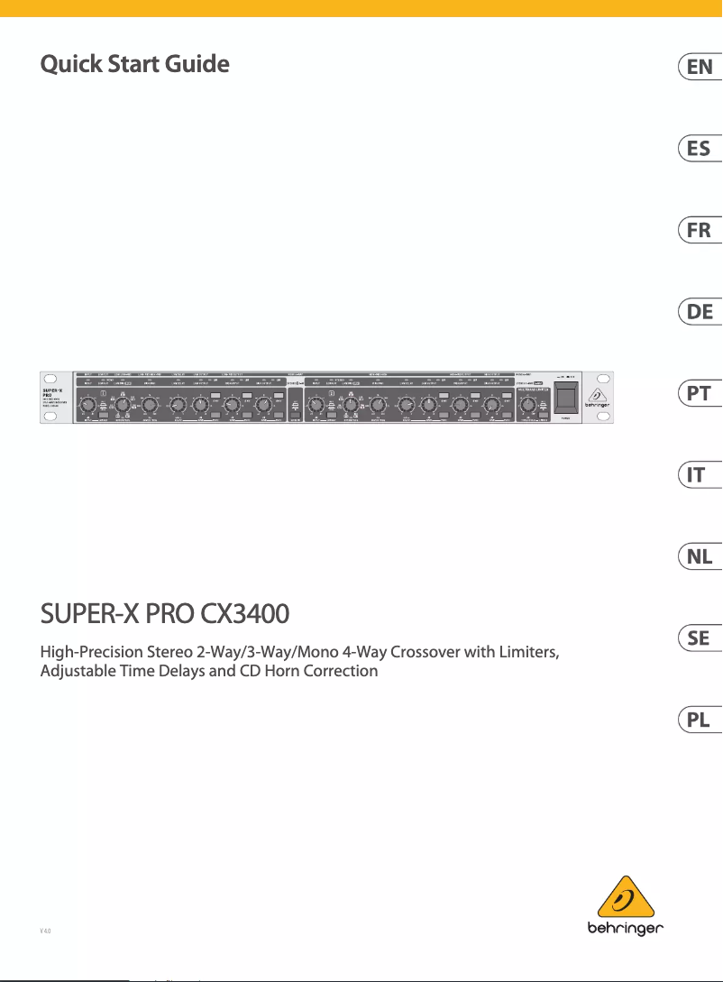 Image de la première page du manuel de l'appareil CX3400