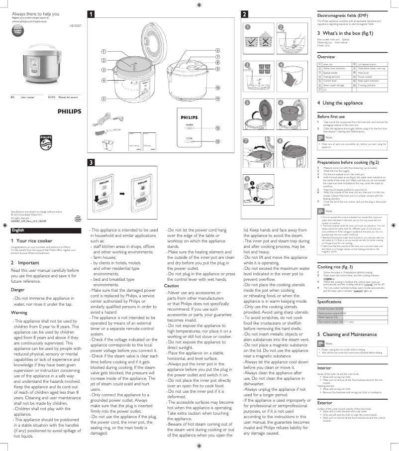 Page n°1 - Mode d'emploi Philips Daily Collection HD3007