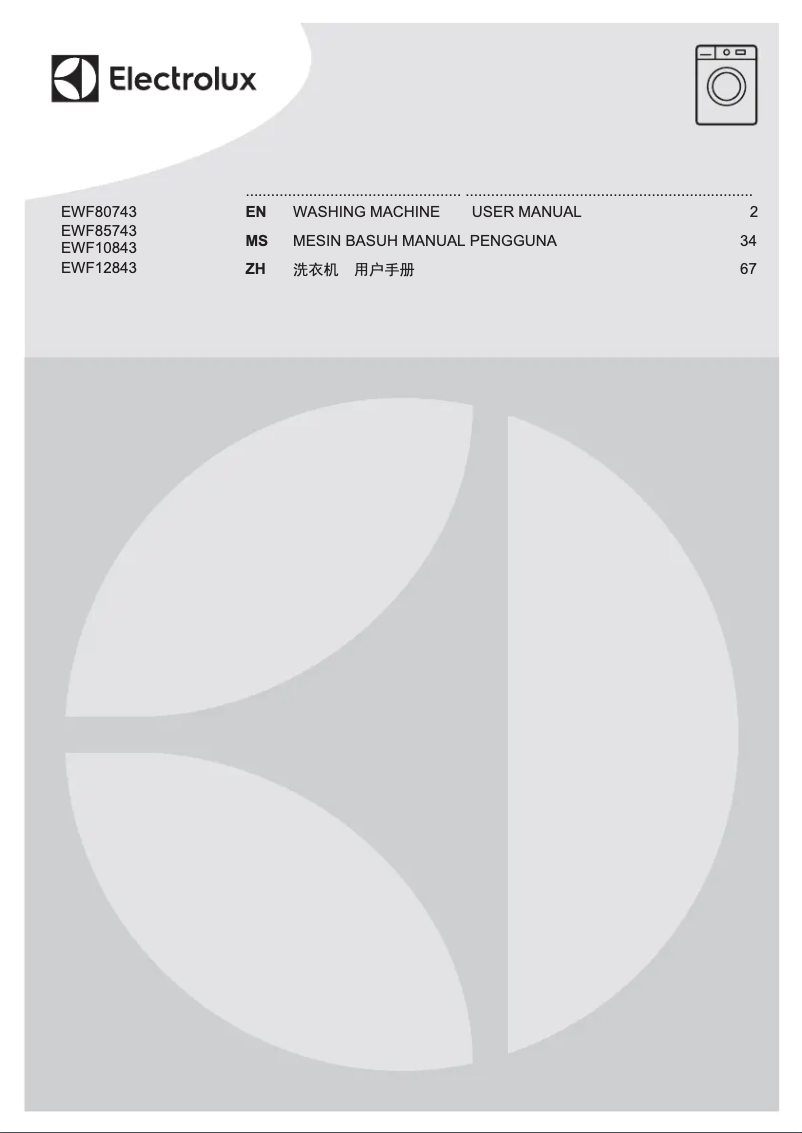 Page n°1 - Manuel utilisateur Electrolux EWF12843
