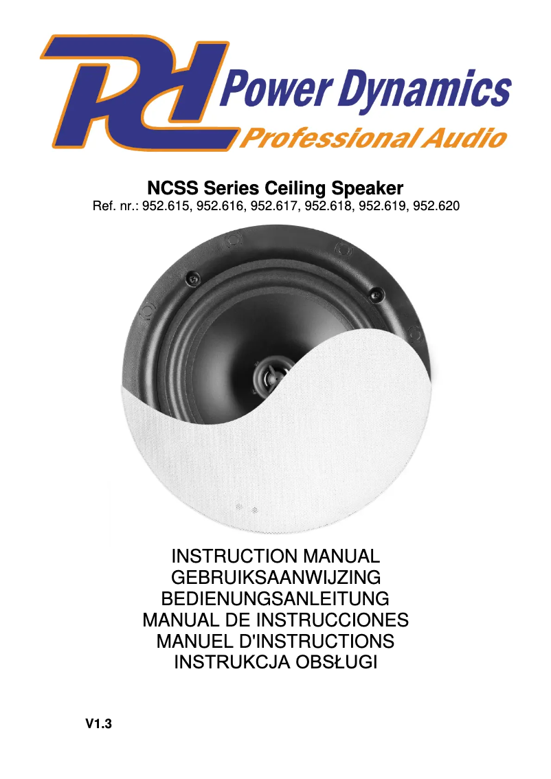 Page 1 de la notice Manuel utilisateur Power Dynamics NCSS8