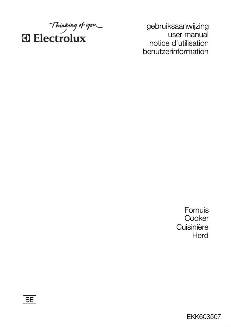Page n°1 - Manuel utilisateur Electrolux EKK603507X