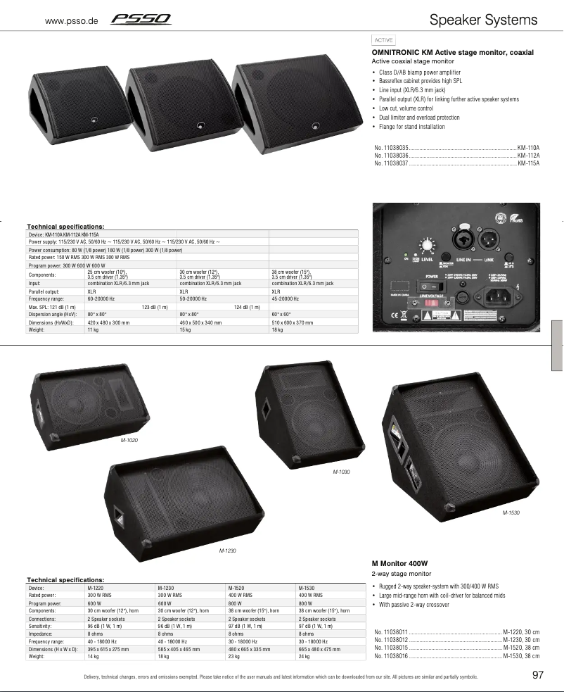 Page n°1 - Catalogue Omnitronic M-1230