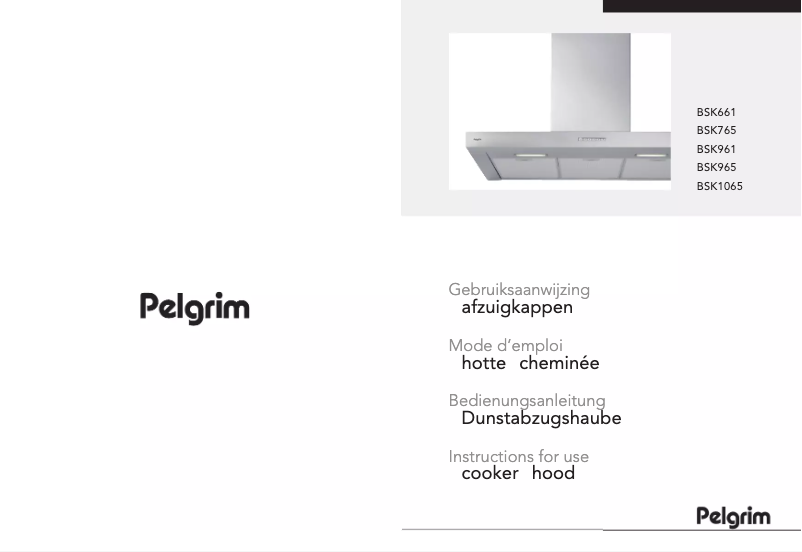 Page n°1 - Manuel utilisateur Pelgrim BSK1065RVS