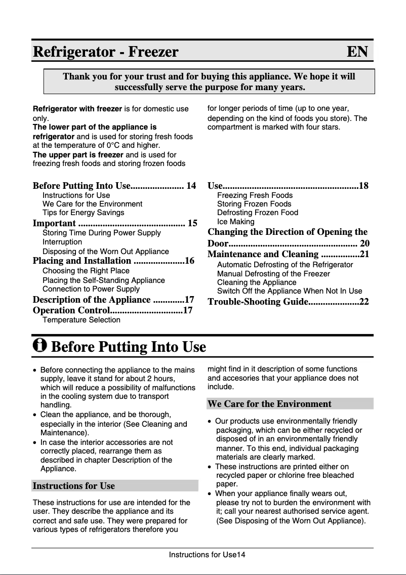 Image de la première page du manuel de l'appareil RF3183