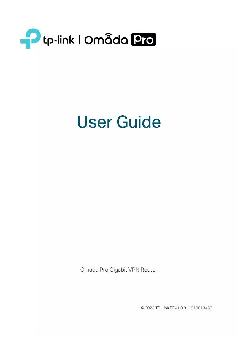 Page 1 de la notice Manuel utilisateur TP-Link Omada Pro G36