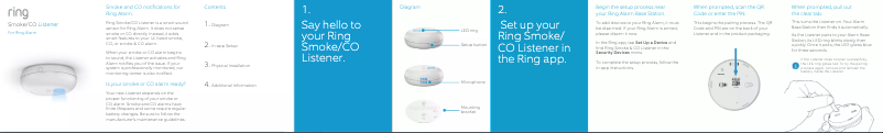 Page 1 de la notice Manuel utilisateur Ring Smoke/CO Listener