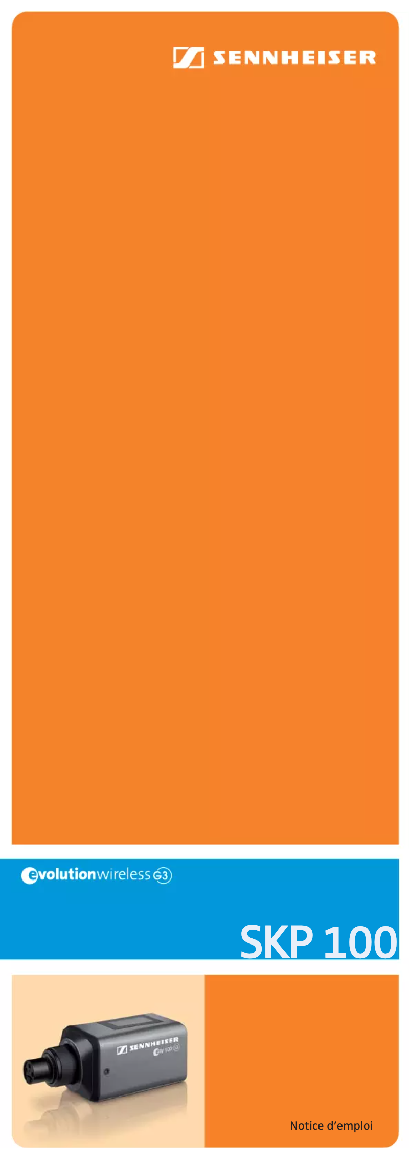 Page 1 de la notice Manuel utilisateur Sennheiser SKP 100 G3