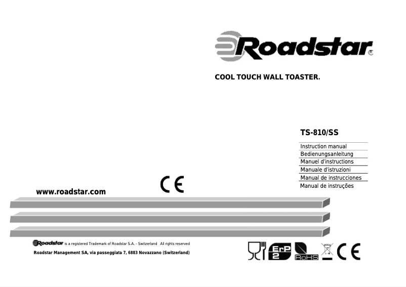 Page 1 de la notice Manuel utilisateur Roadstar TS-810/SS