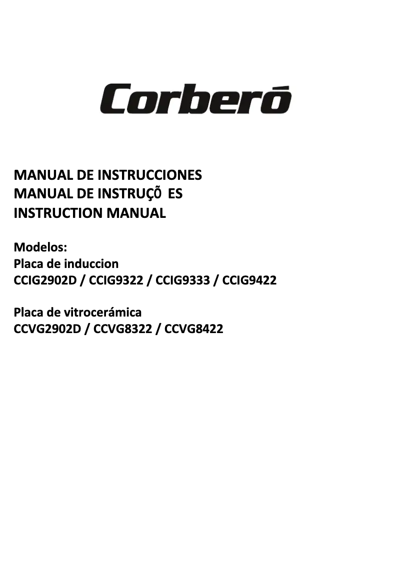 Image de la première page du manuel de l'appareil CCIG9422