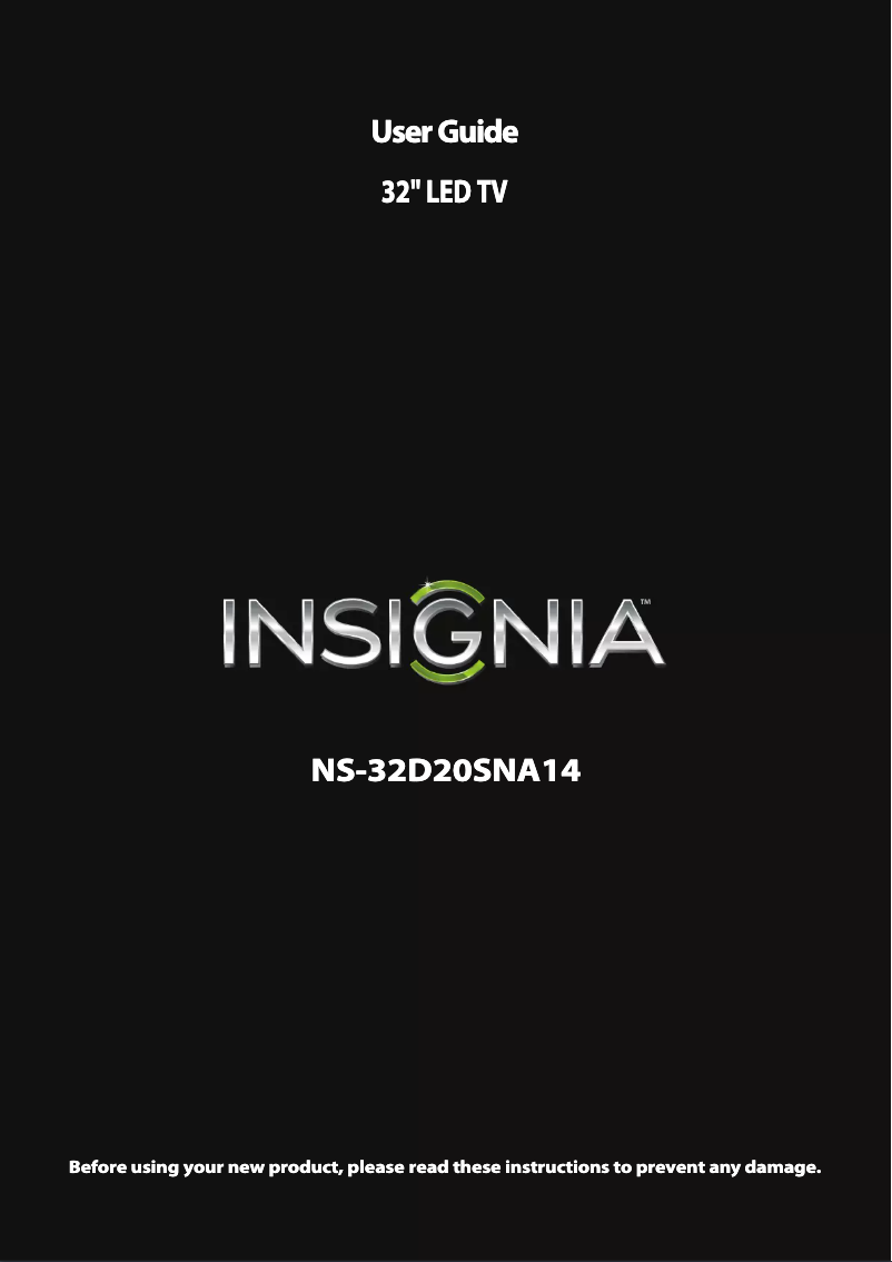 Page 1 de la notice Manuel utilisateur Insignia NS-32D20SNA14