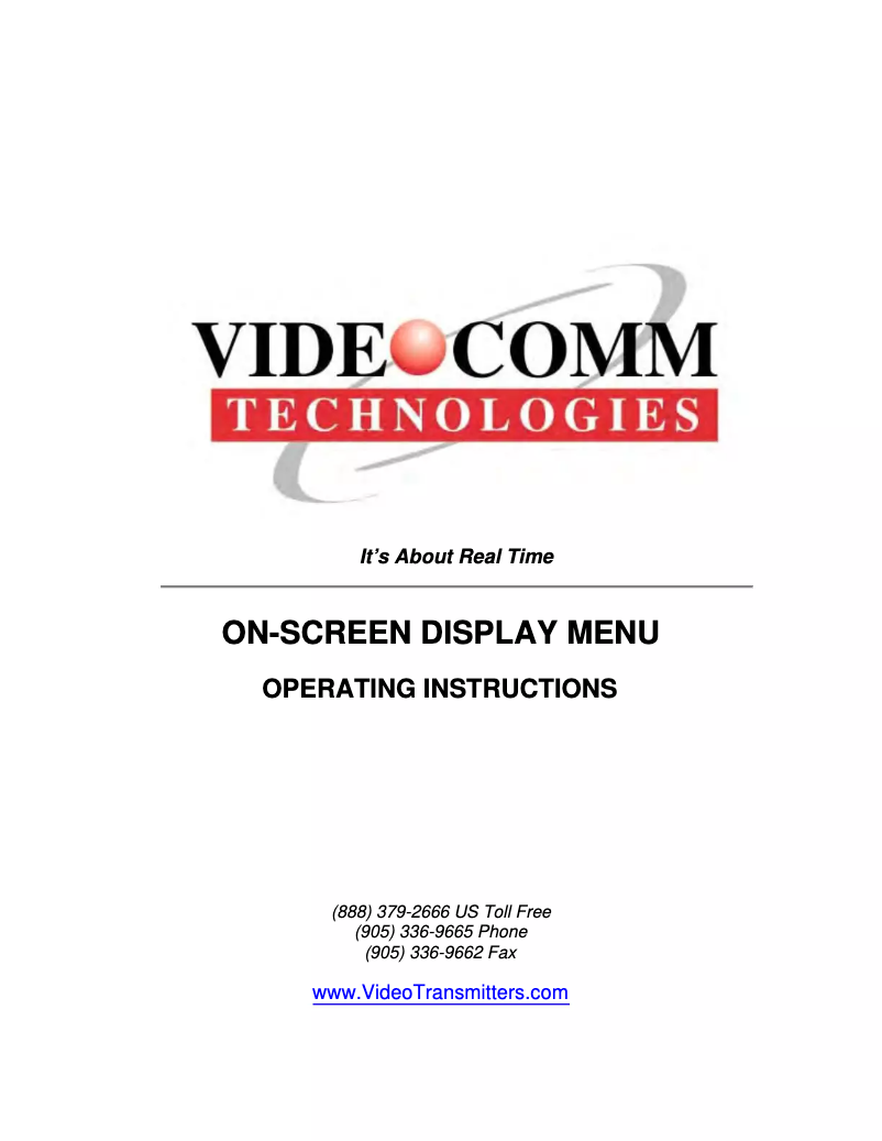 Page 1 de la notice Manuel utilisateur VideoComm CX-700SR105