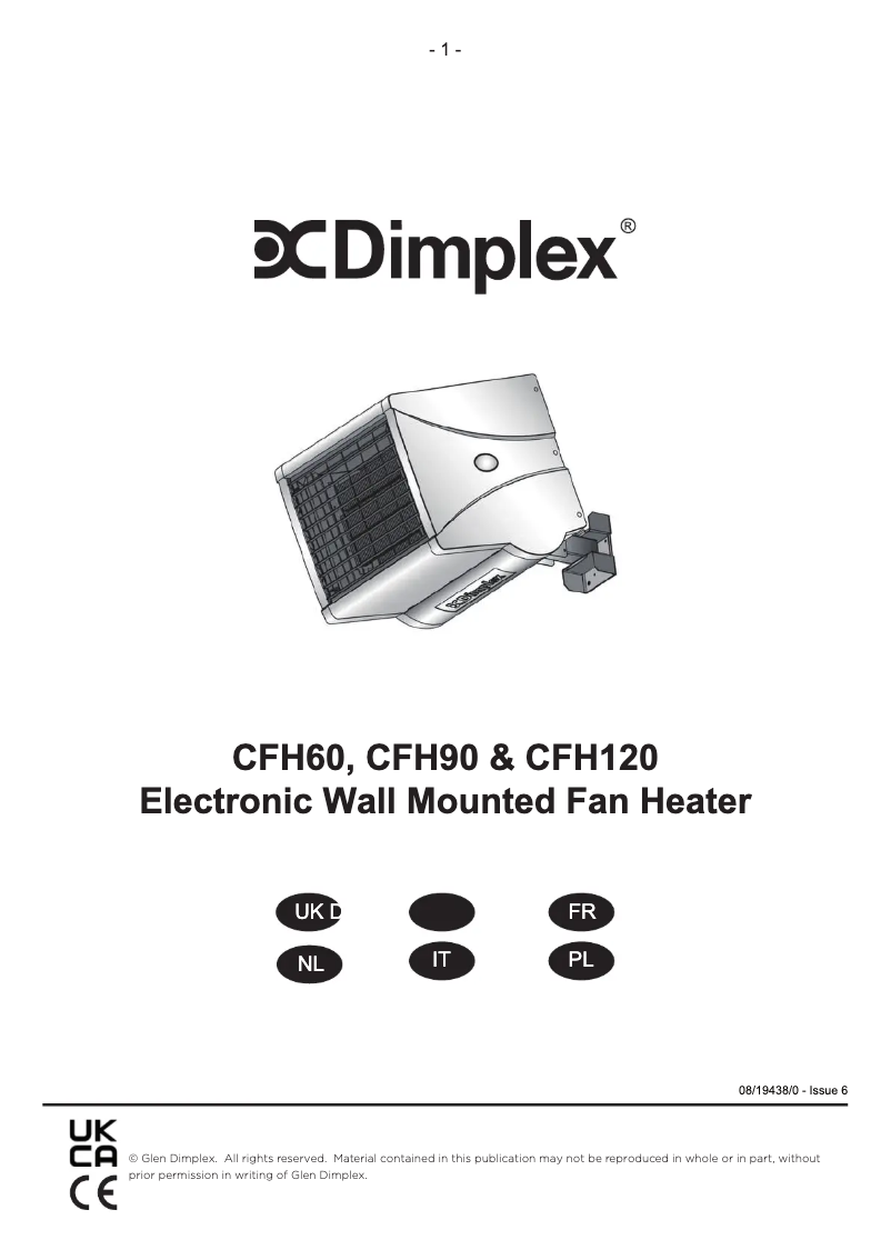 Page 1 de la notice Manuel utilisateur Dimplex CFH90