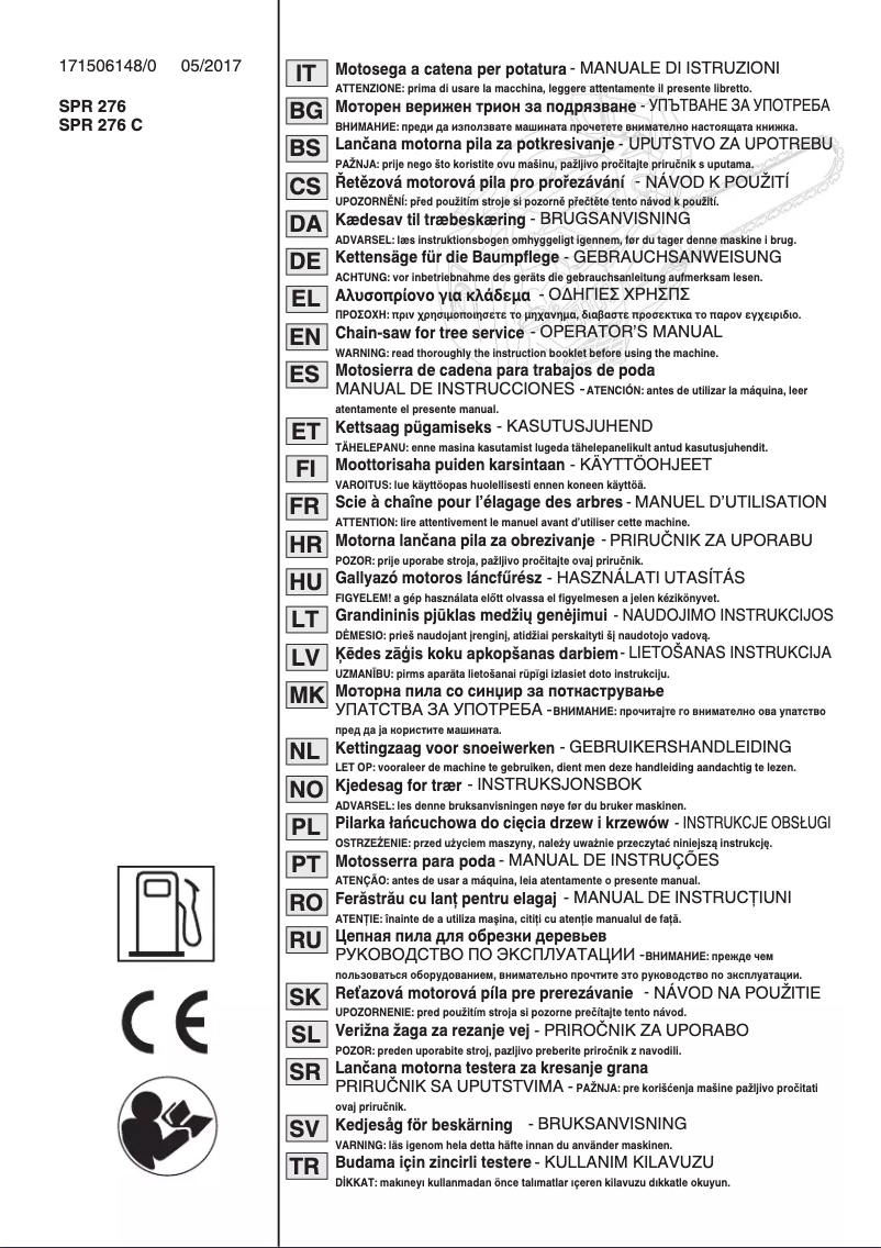 Page 1 de la notice Manuel utilisateur Stiga SPR 276 C