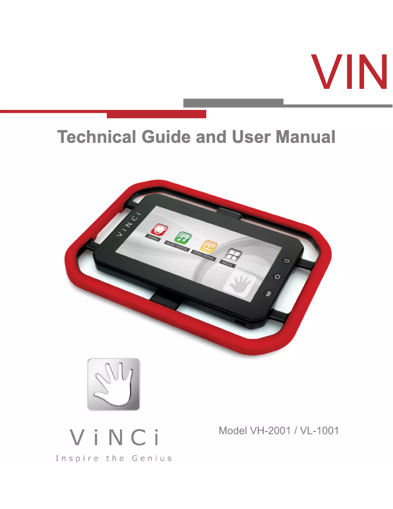Page n°1 - Manuel utilisateur VINCI Tab VL-1001