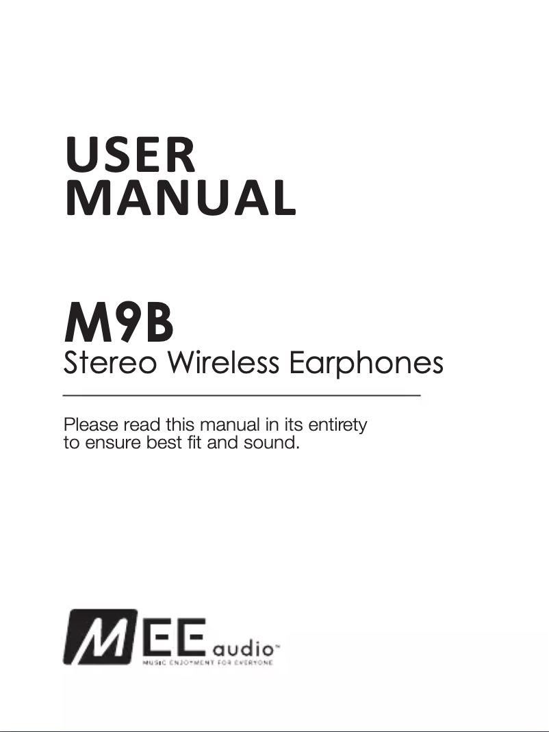 Page n°1 - Manuel utilisateur MEE audio M9B