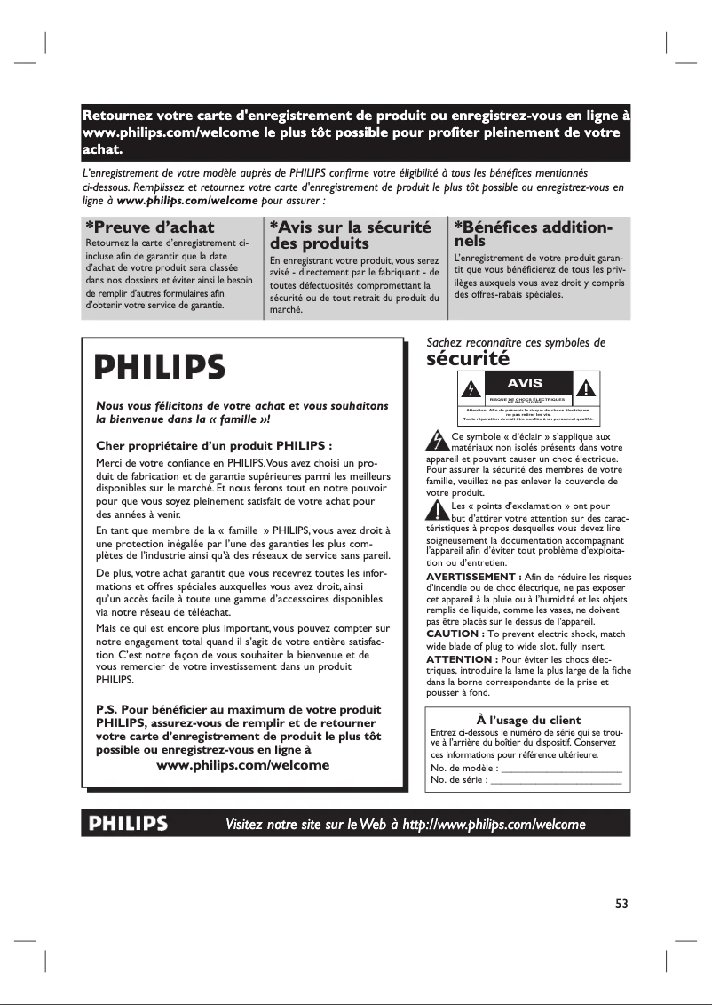 Page n°1 - Manuel utilisateur Philips HTS6515D