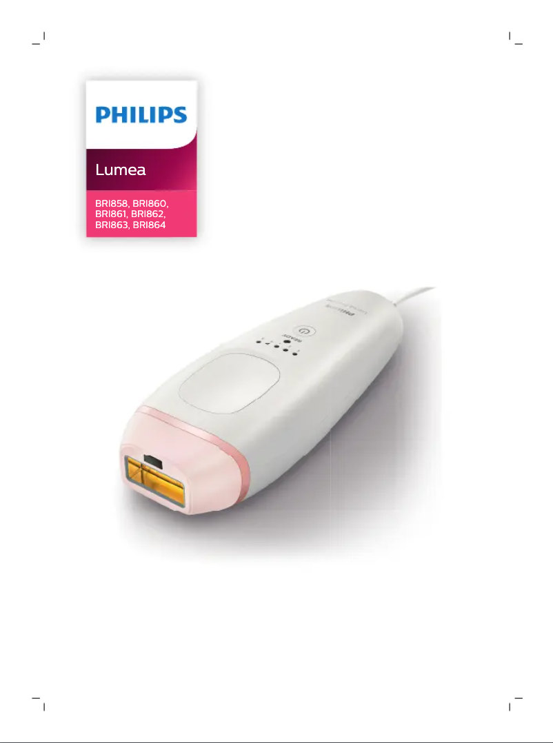 Page 1 de la notice Manuel utilisateur Philips Lumea Essential BRI858