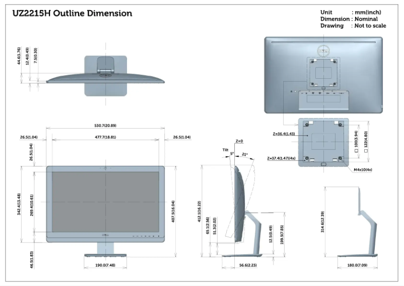 Image de la première page du manuel de l'appareil UltraSharp UZ2215H