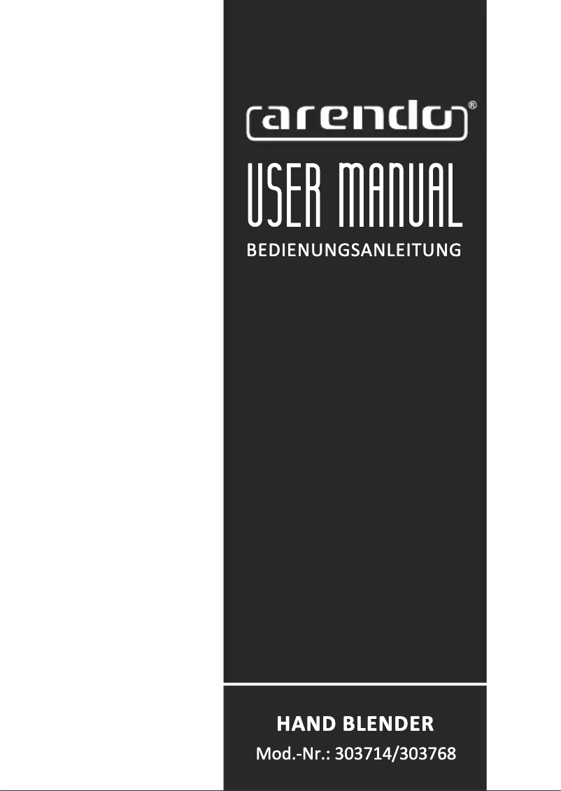 Page n°1 - Manuel utilisateur Arendo 303768