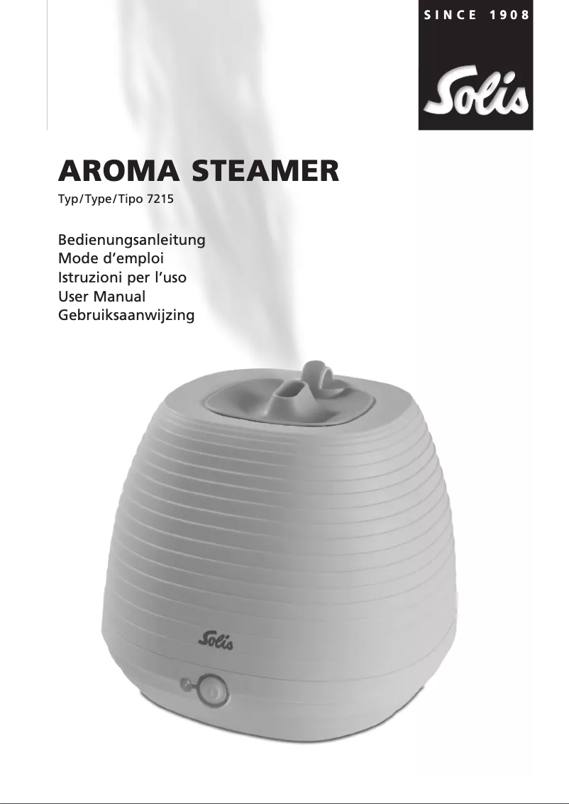 Image de la première page du manuel de l'appareil Aroma Steamer 7215