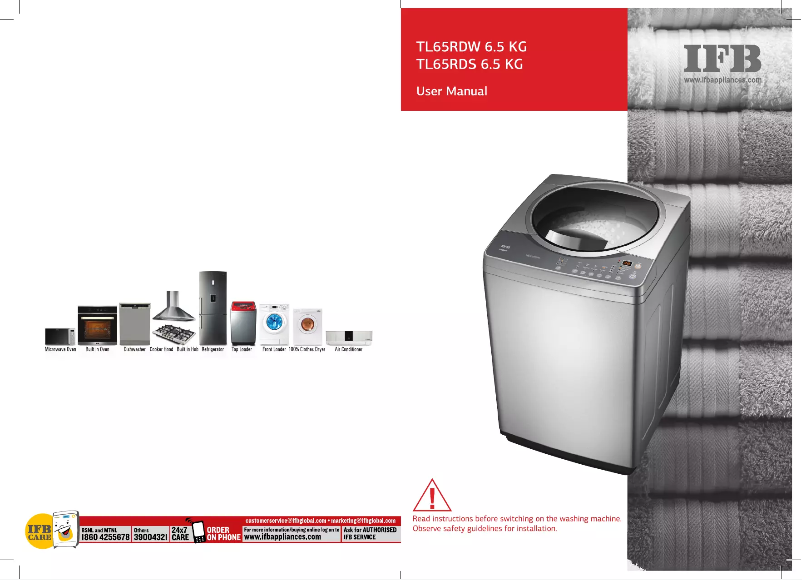 Page 1 de la notice Manuel utilisateur IFB TL65RDW