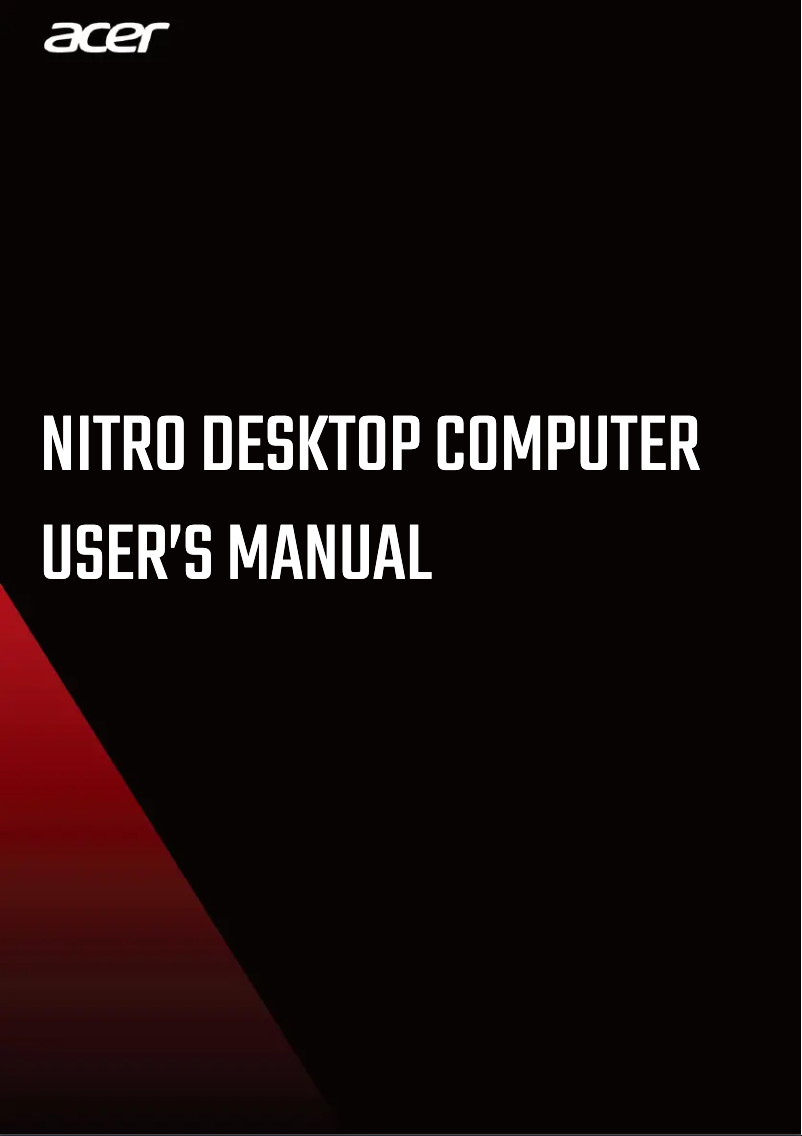 Página 1 del manual Manual de usuario Acer Nitro N50-600G