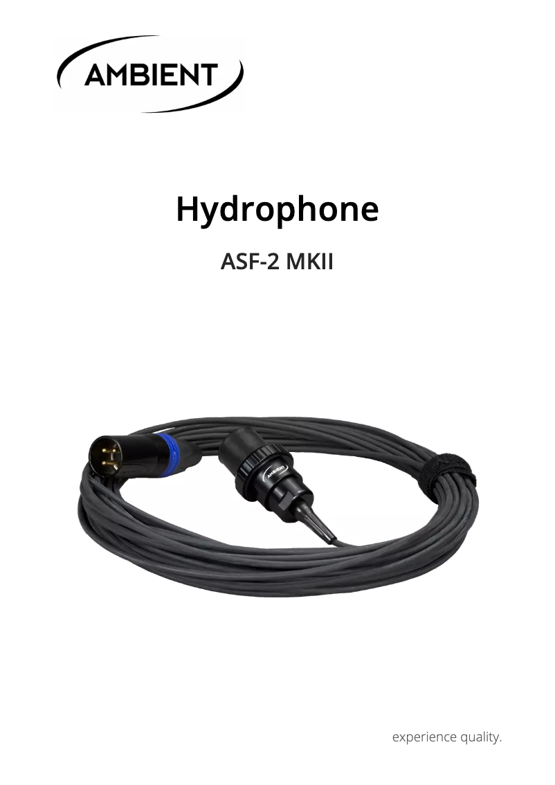 Image de la première page du manuel de l'appareil Soundfish 2 MkII