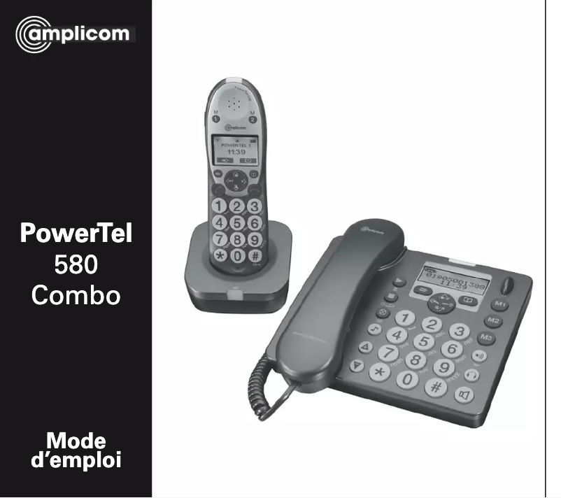 Page 1 de la notice Manuel utilisateur Amplicom PowerTel 580 Combo