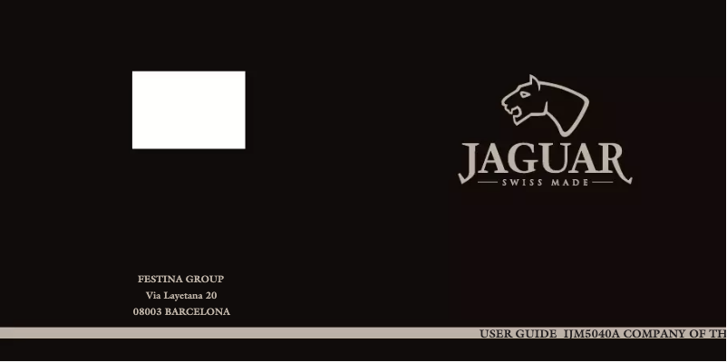 Page 1 de la notice Manuel utilisateur Jaguar J639