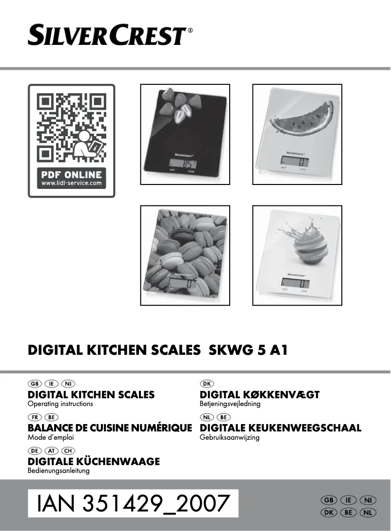 Page 1 de la notice Manuel utilisateur SilverCrest SKWG 5 A1