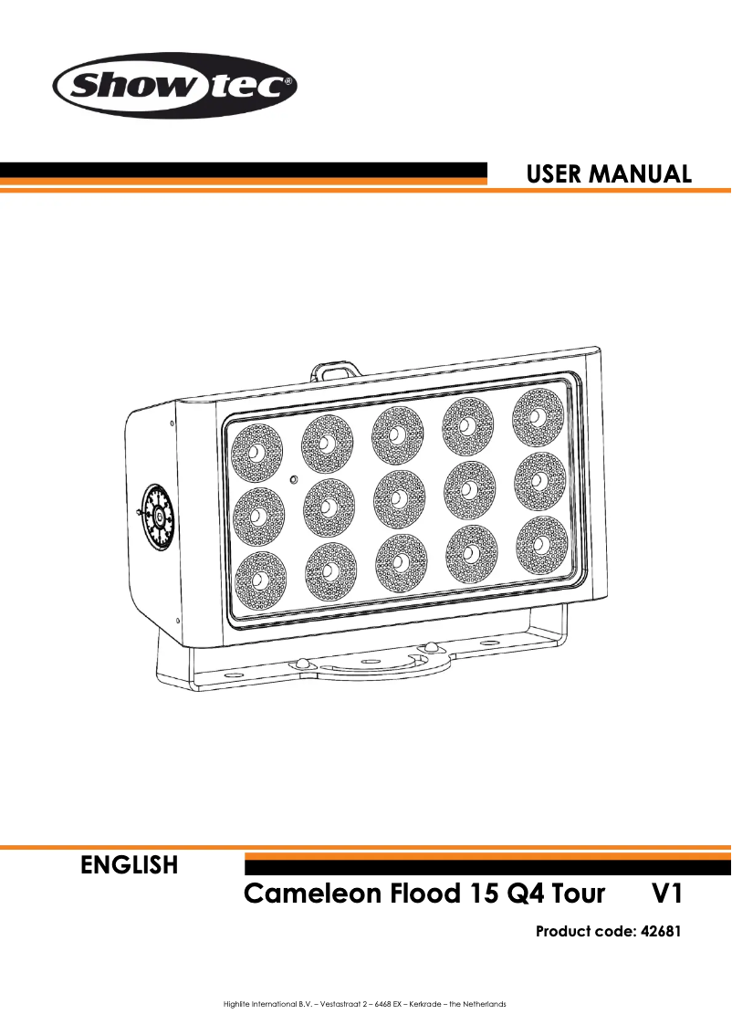 Page 1 de la notice Manuel utilisateur Showtec Cameleon Flood 15 Q4 Tour