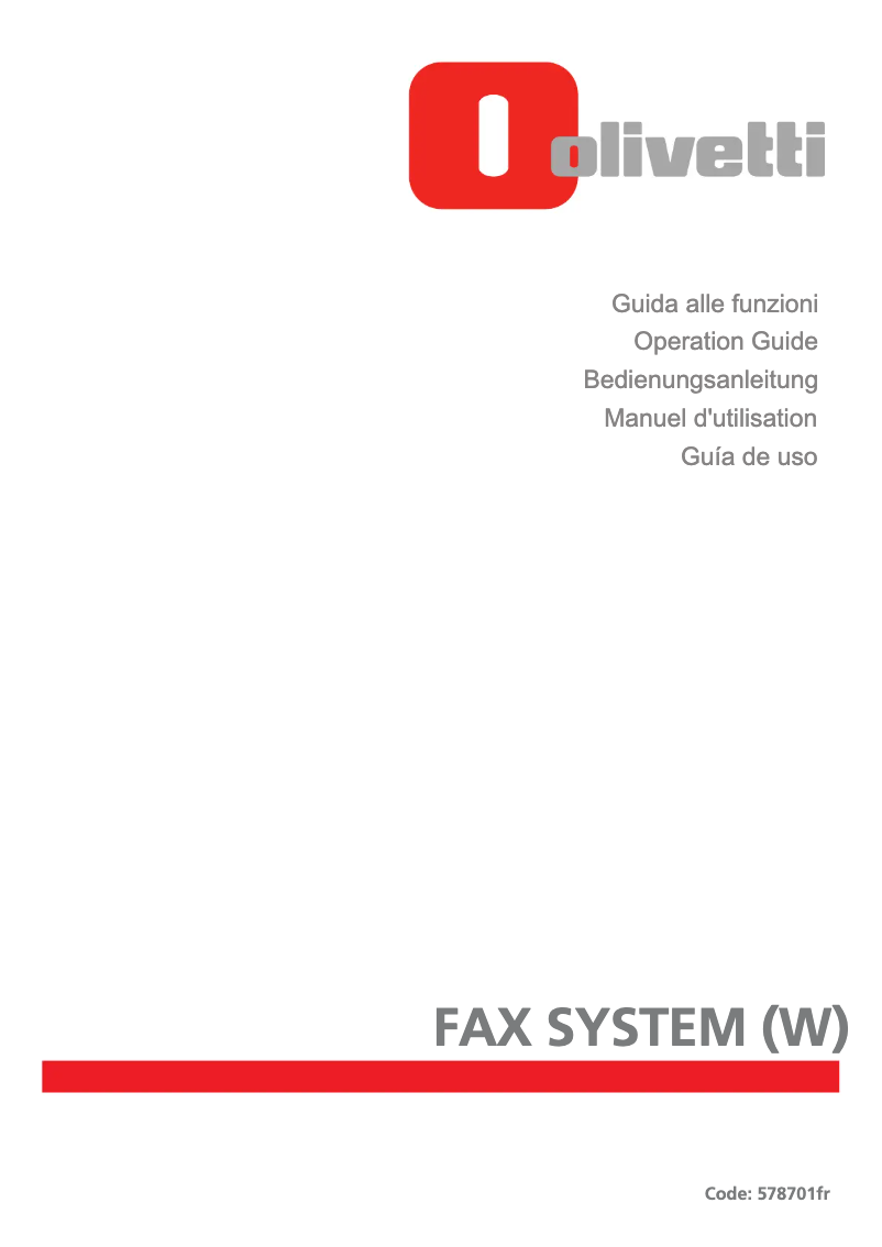 Page 1 de la notice Manuel utilisateur Olivetti d-Copia 4003MF plus