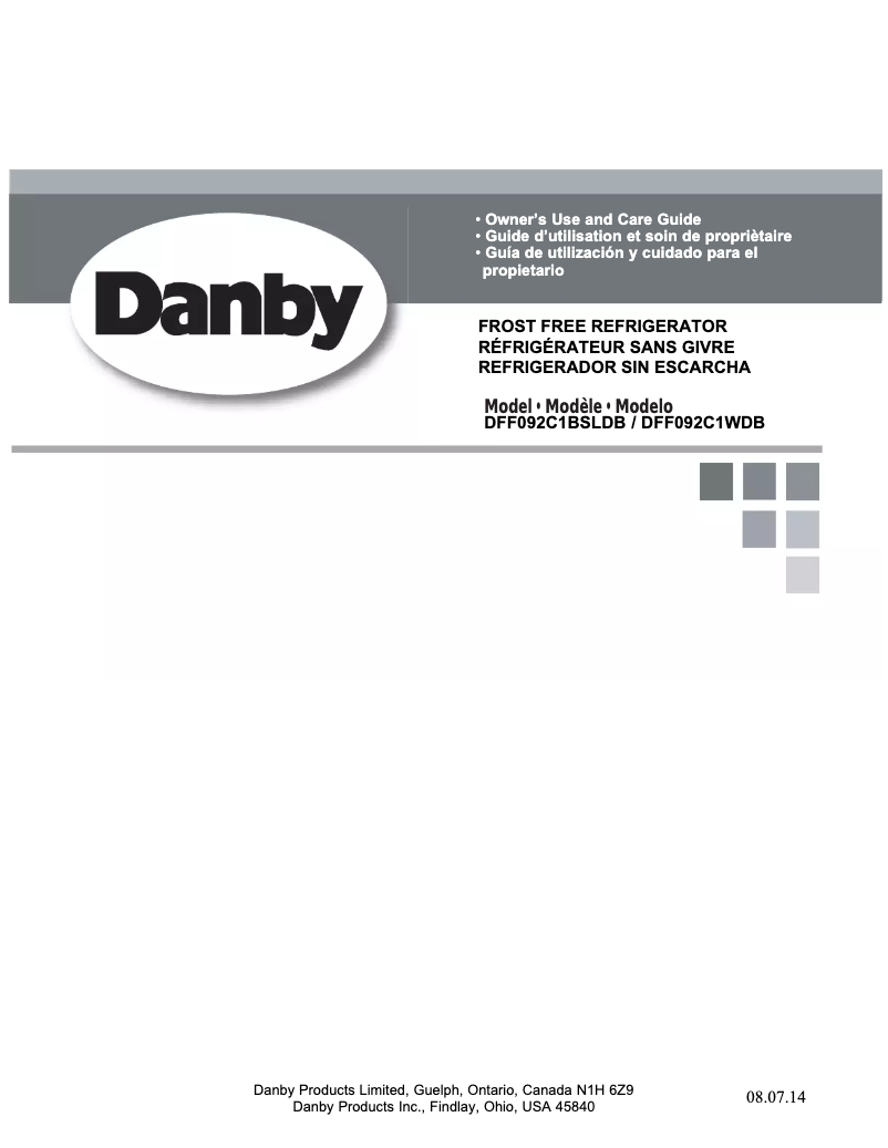 Página 1 del manual Manual de usuario Danby DFF092C1BSLDB