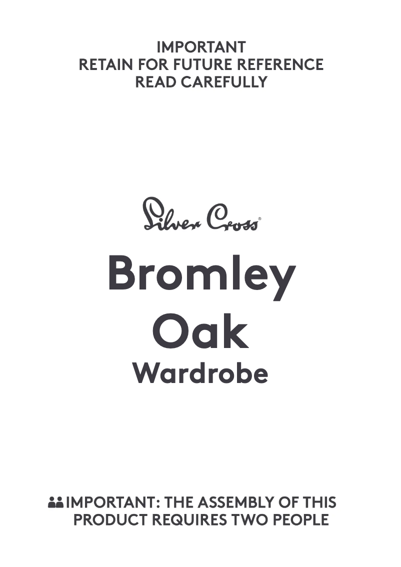 Page 1 de la notice Manuel utilisateur Silver Cross Bromley Oak Wardrobe