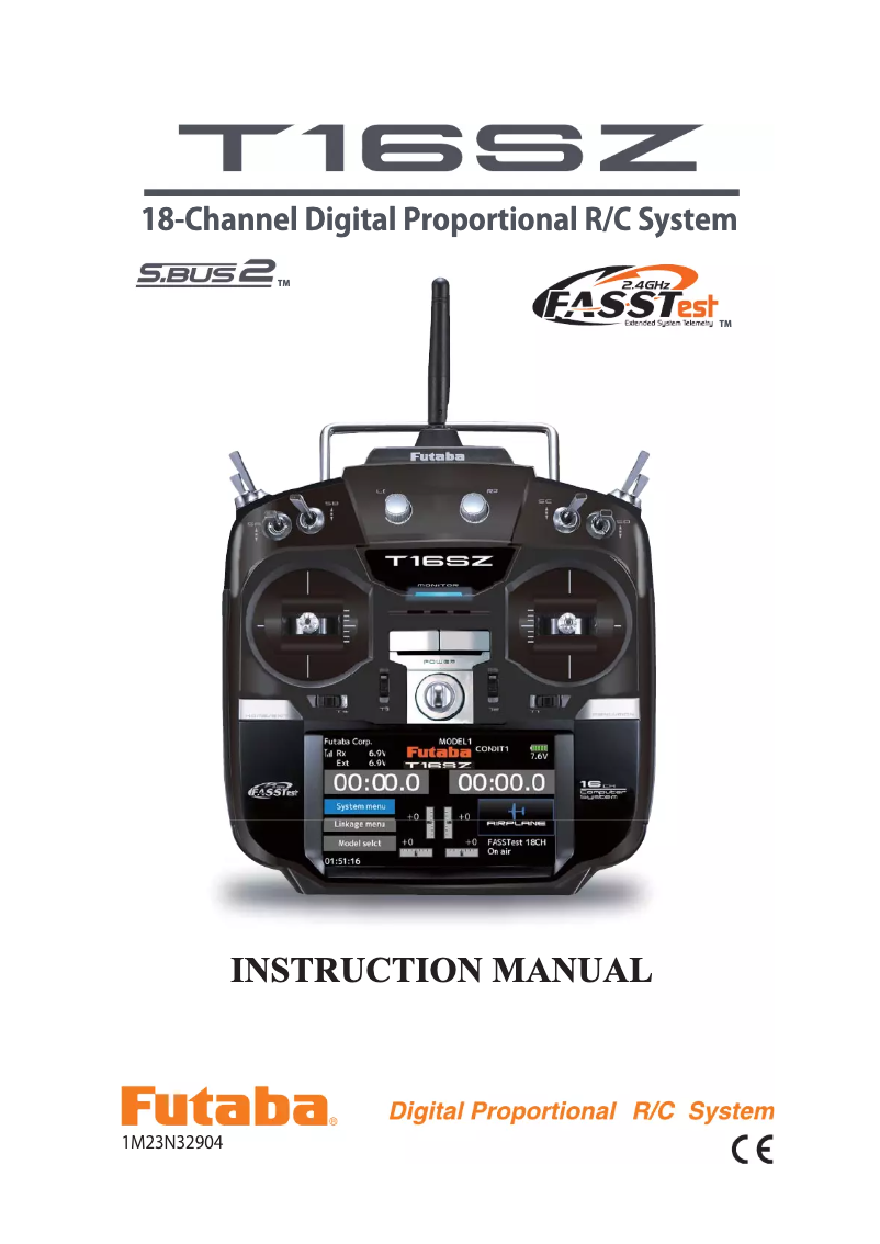 Page 1 de la notice Manuel utilisateur Futaba T16SZ