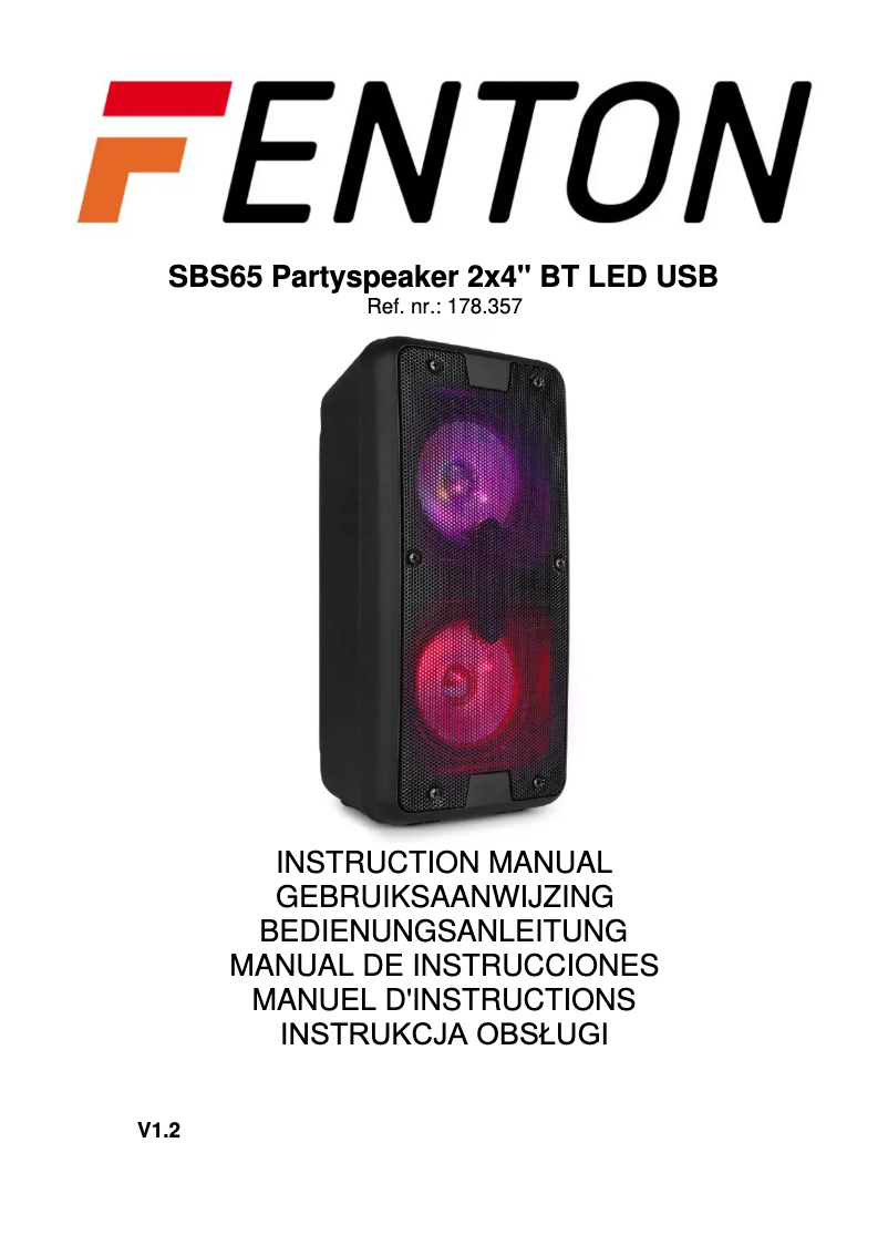 Imagen de la primera página del manual del dispositivo SBS60