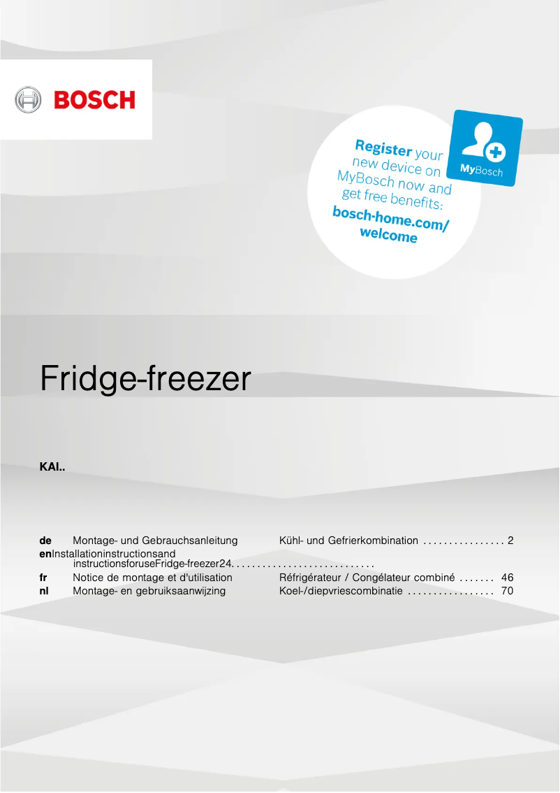 Image de la première page du manuel de l'appareil KAI93VI304