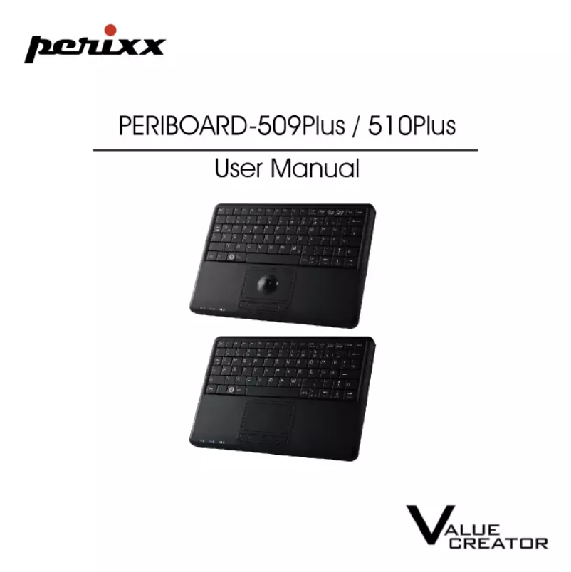 Page n°1 - Manuel utilisateur Perixx PERIBOARD-510H Plus