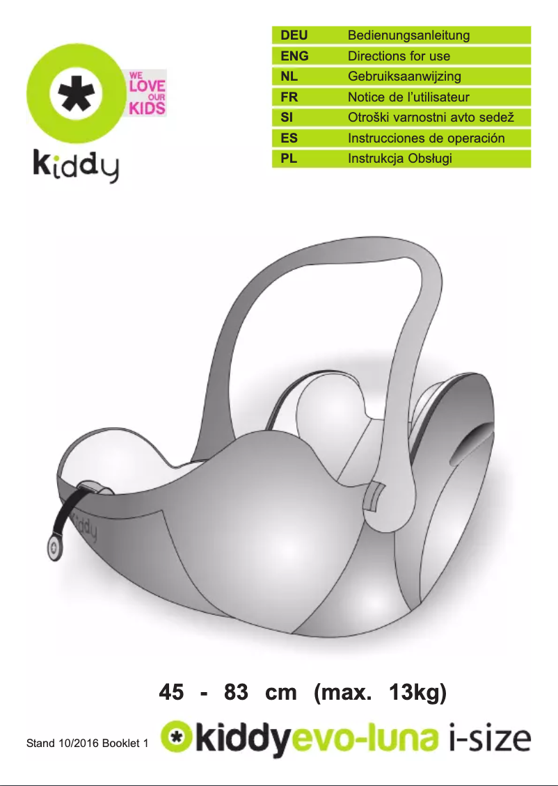 Página 1 del manual Manual de usuario kiddy Evoluna i-size
