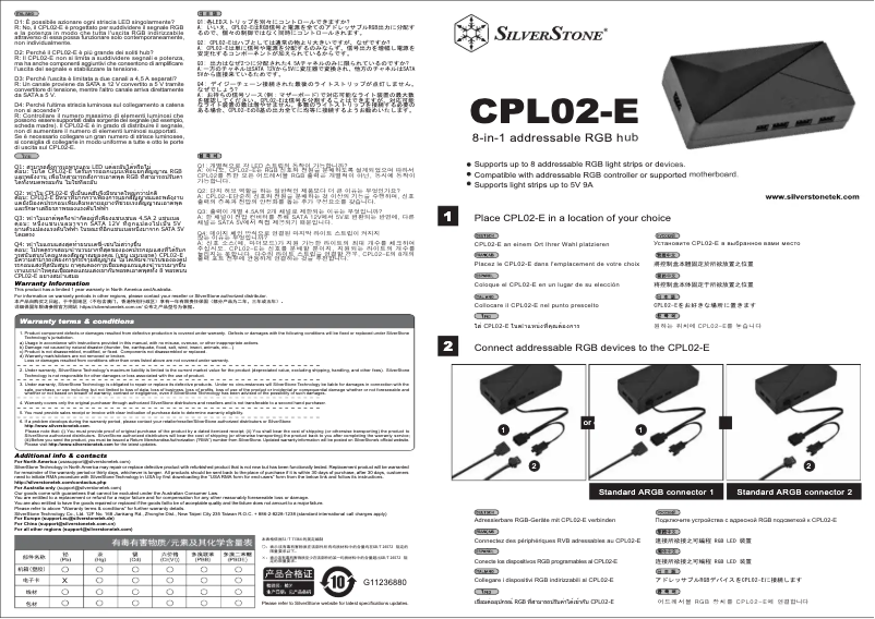 Page n°1 - Manuel utilisateur Silverstone SST-CPL02-E