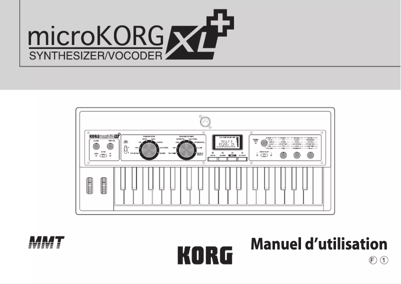 Image de la première page du manuel de l'appareil MicroKORG XL+