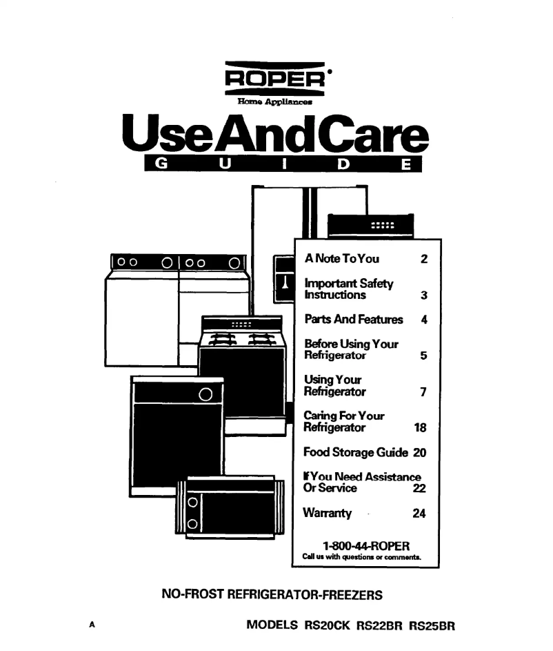 Image de la première page du manuel de l'appareil RS20CKXAL00