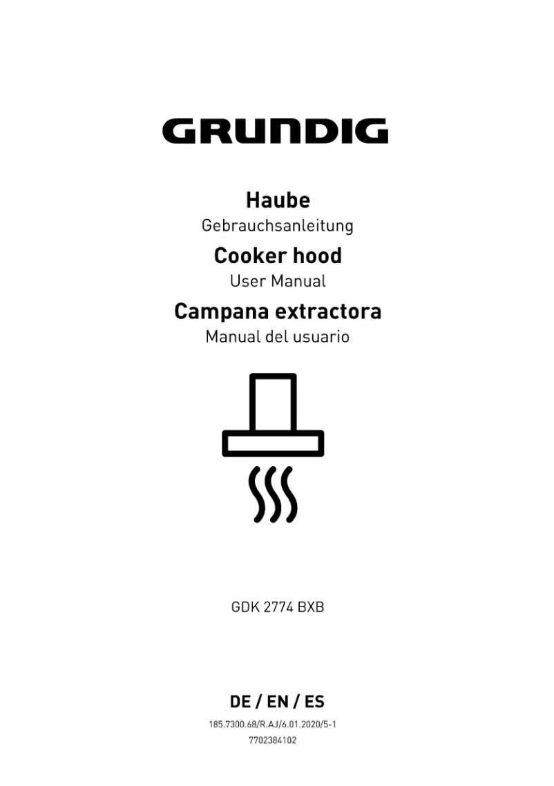 Page n°1 - Manuel utilisateur Grundig GDK 2774 BXB