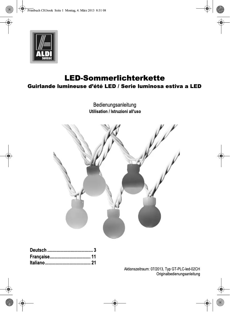 Page 1 de la notice Manuel utilisateur GlobalTronics GT-LCS-02