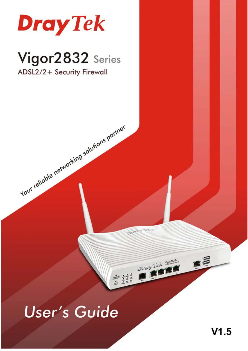 Page 1 de la notice Manuel utilisateur Draytek Vigor 2832