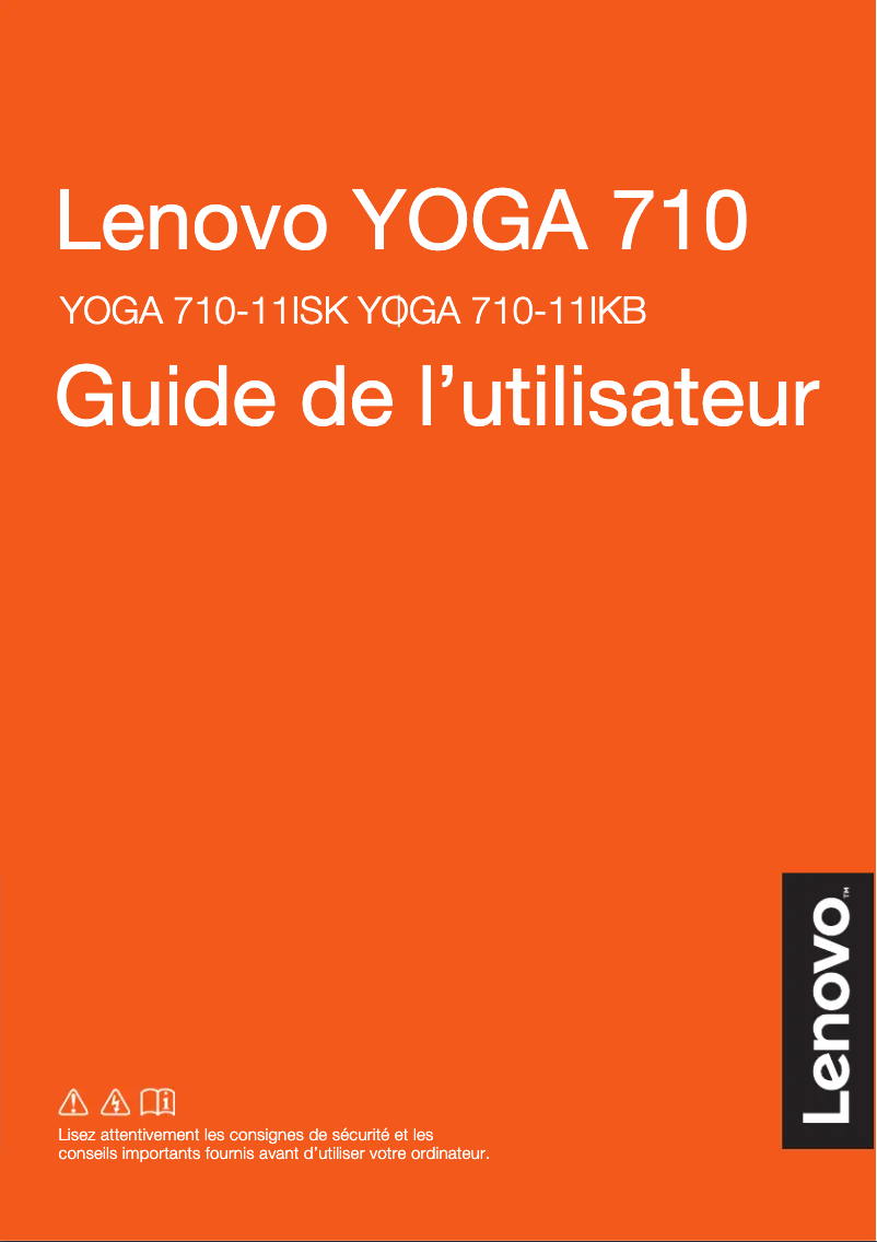 Page 1 de la notice Manuel utilisateur Lenovo Yoga 710-11IKB