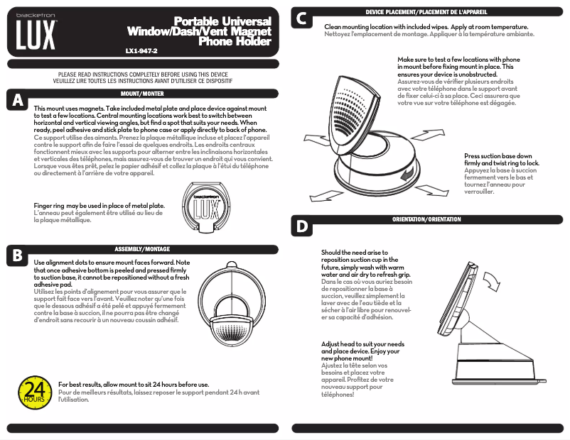 Image de la première page du manuel de l'appareil LUX LX1-947-2