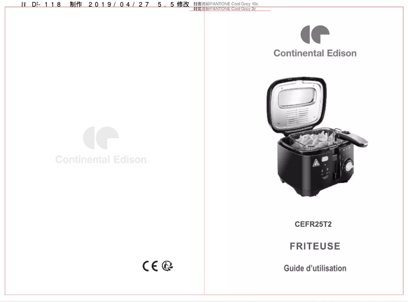 Page n°1 - Manuel utilisateur Continental Edison CEFR25T2