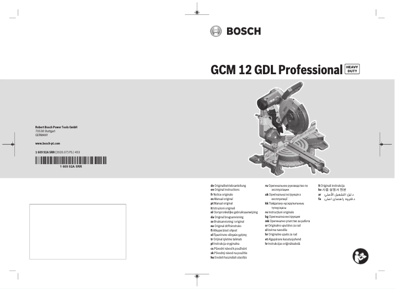 Page 1 de la notice Manuel utilisateur Bosch GST 160 CE